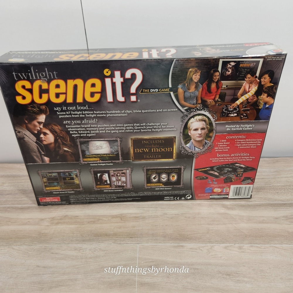 🔥 Twilight Saga Scene It DVD Trivia Board Game Mattel 2009 NIB Sealed Edward - Picture 2 of 3